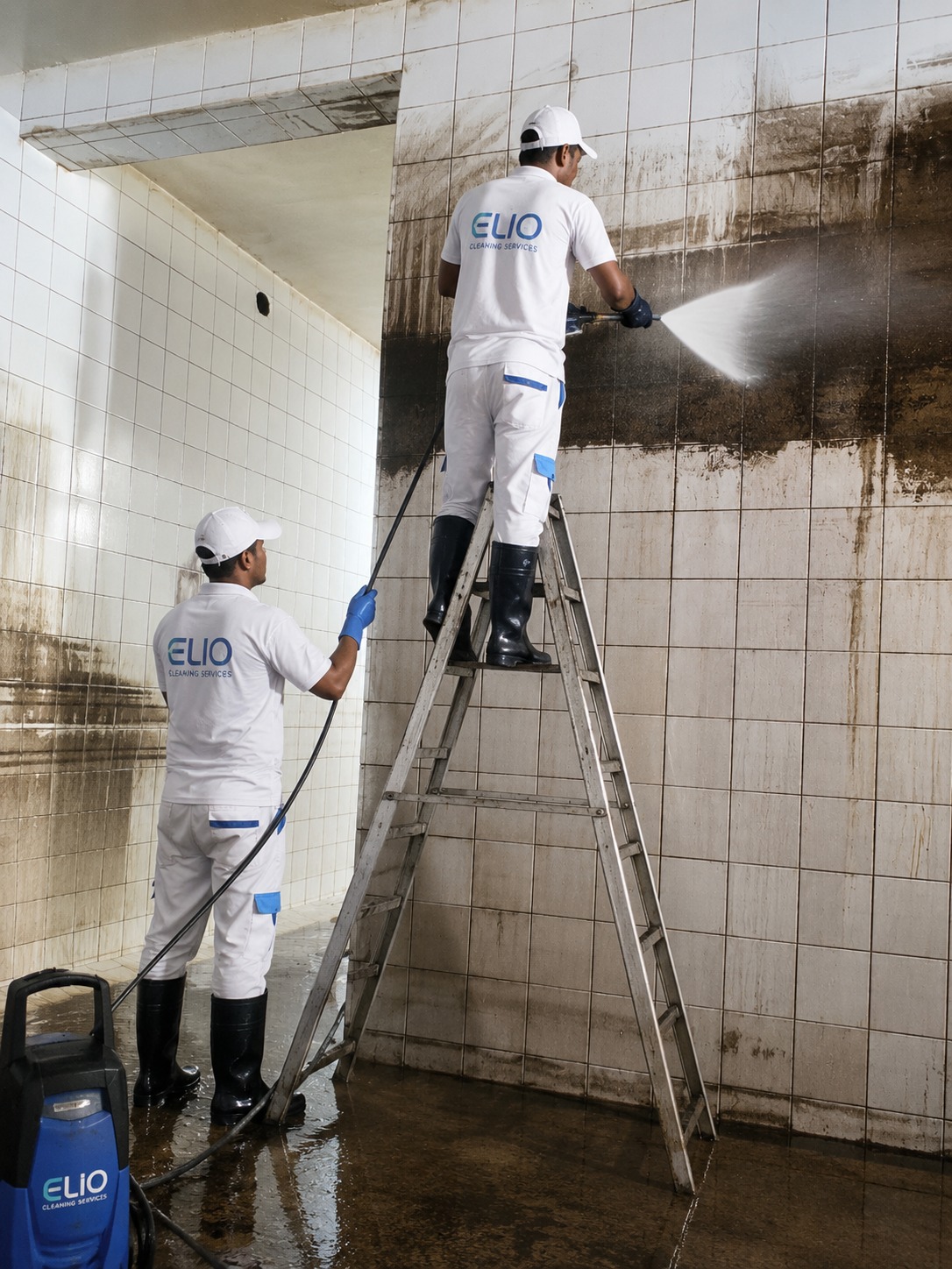 Water tank cleaning