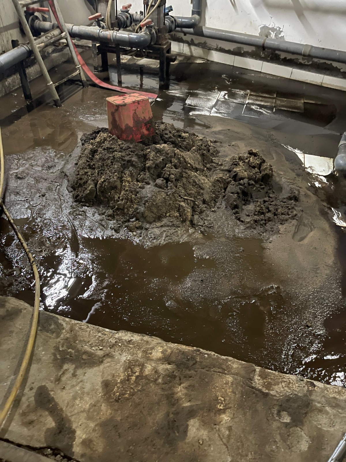 Water tank cleaning