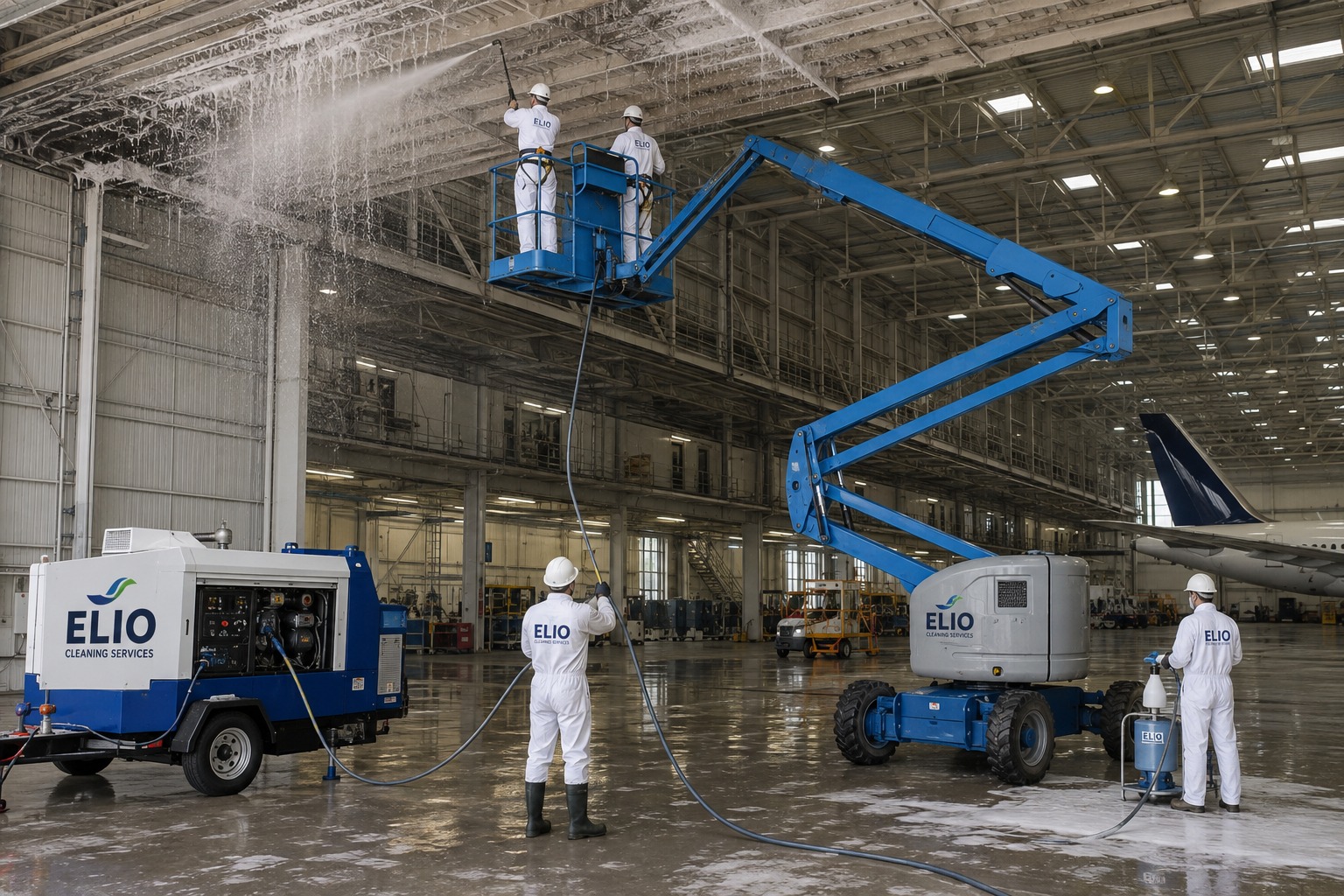 High ceiling cleaning